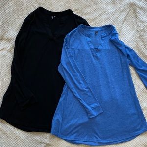 2 pack tunic blouse long sleeve
